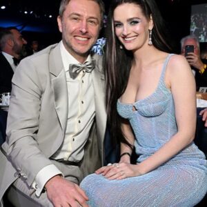 Chris Hardwick Instagram - Had an amazing Oscar date night at the @ejaf viewing party with my wonderful wife @lydiahearst! I loved my snazzy @canali tux and the @manoloblahnik shoes were pretty epic too. Included a photo with Keith, my polar bear friend who rightly pointed out that my bow tie WAS, in fact, made from the same fabric as my suit. Good eye, Keith!

Styling: Jenny Ricker
Tailoring: Franco Martinez 
Photos: Frazier Harrison & Michael Kovac for @gettyimages