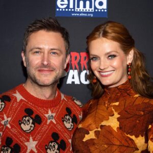 Chris Hardwick Instagram - @lydiahearst & I went to @screamfestla last night to watch the premiere of her movie American Boogeywoman (streaming everywhere now!) which was the first time we’ve been to a movie theater in like 2 years! I was afraid to give a big toothy smile because we had been shooting pics in the theater right before this where we were shoveling handfuls of popcorn into our mouths and I had what can only be described as a holiday tree’s worth of popcorn string in my teeth. Had I opened my mouth, you’d have seen CHUNKS of popped corn that were wedged between my gums to the extent that it would have looked like I was doing a bit. (Note: my dad always carried toothpicks with him and now I finally get it.)

We had such a blast, Lydia looked amazing and was FANTASTIC in the movie. Also, I’m digging the threads! We were AUTUMNAL AF. Excited to be out with my amazing pregnant wife during our favorite time of year! 🎃

📸: @acefotopro for @gettyimages