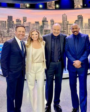Chris Harrison Instagram - What a dream team! 
@meritstreetmedia is officially on the air. @laurenzima and I feel so blessed to be producing and hosting tv at Merit. For all the details of how you can watch, when we’ll be gracing the airwaves and for all the details on the launch check out our latest episode of @themostdramaticpodever