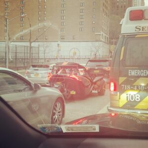 Chris Hayes Instagram - Winner of the day is this dude cruising around in his dope three-wheeled car absolutely *blasting* Madonna and flashing me the peace sign.