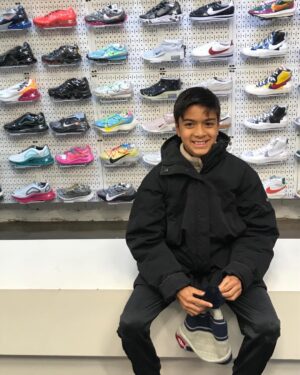 Chris Noth Instagram - Someone’s happy to be at Stadium Goods- basketball shoe heaven!