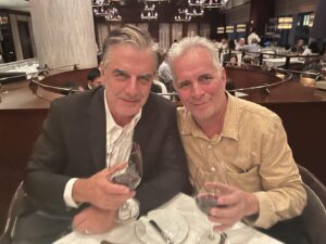 Chris Noth Instagram - My friend and cardiologist Dr. Joe Platania- at @porterhouse_ny - he told me once in awhile you can have a steak. #porterhouseNY
