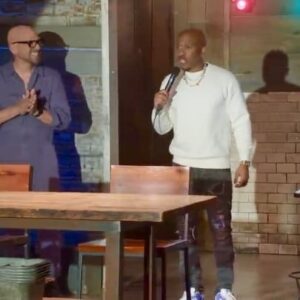 Chris Redd Instagram - @chrisreddis and @chefsymon are coming out of the gates SWINGING for @BobbyFlay! 🥊

Don't miss #BeatBobbyFlay, TOMORROW @ 9|8c!