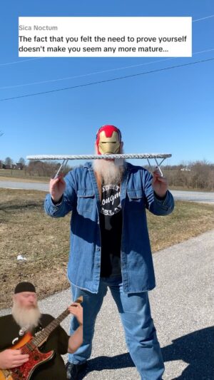 Chris Rider Instagram - I’m just having fun, lol! #comment #guitar #ironman #ironingboard #planettonepickups