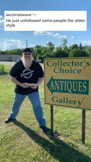 Chris Rider Instagram - The antiquated technology, lol! #books #stache #comment #asmrvideo