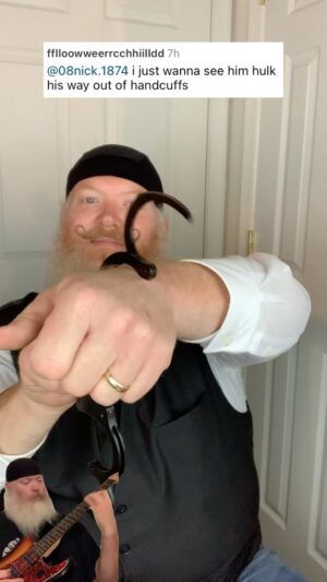 Chris Rider Instagram - Accent bracelets for my outfit? #comment #request #guitar #handcuffs