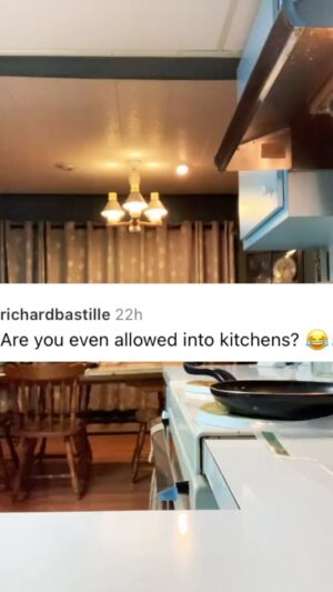 Chris Rider Instagram - Sure, why wouldn’t I be? 🤷‍♂️ #comment #kitchen #pan #rolling