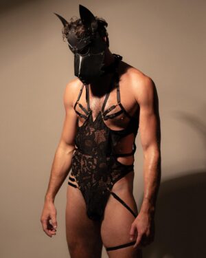 Chris Salvatore Instagram - Wolf mode 🐺😈
@lunatic_femme 
peace silk, 14k gold and made in nyc 
#nyfw