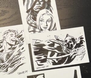 Chris Samnee Instagram - ‼️‼️ DOODLE SALE ‼️‼️
We’re having a doodle sale this
FRIDAY, JULY 12th at 11 AM CENTRAL!!

chrissamnee.bigcartel.com, or just click the link in my bio 📱 

These doodles and MANY more will be available!! 

If you don’t see the one you wanted at the link, there will be a second doodle sale next week!!