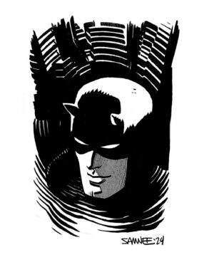 Chris Samnee Instagram - I’d done plenty of comics before Daredevil— but with the support and friendship of @markwaidwriter and @stephen_wacker I really started to find out what kind of Storyteller I wanted to be with our work on DD.