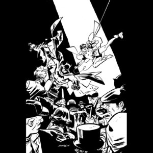 Chris Samnee Instagram - In case you scrolled past my chubby little face the other day, here’s the cover to BATMAN & ROBIN: YEAR ONE (colors by Mat Lopes)!! 

 The 12 issue series by @markwaidwriter, me, and @matlopes starts this October!!! Swipe for process on the cover.