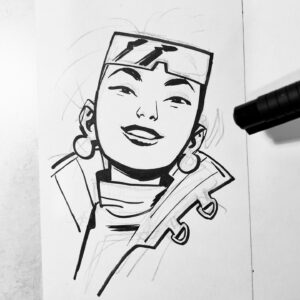 Chris Samnee Instagram - Here’s a bit of process from a handful of recent warmups ✍️✍️✍️