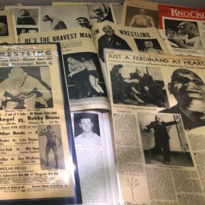 Chris Spradlin Instagram - I’ve been infatuated with the French Angel since I first laid eyes on him. I had the privilege this week to take a look through Tom Latour’s personal collection of Maurice Tillet pictures, posters & miscellaneous items (the largest of its kind). Wow... By all accounts, Maurice was an amazing man with a kind soul. We’re fortunate to be able to remember him both personally & professionally.  If the Angel’s story also fascinates you, head over to Tom’s Maurice Tillet Facebook page. The work he has done is incredible & I’m always looking forward to seeing what he finds next. #frenchangel #mauricetillet