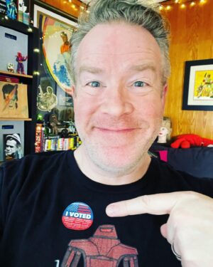Chris Tallman Instagram - It’s time to vote, LA! 
(Anyone But Caruso)