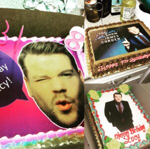 Chris Tallman Instagram - Today my oldest turns 11 and we’re celebrating with her third birthday cake featuring @j_corden from @latelateshow . Happy Birthday Lucy!!!