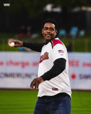 Chris Webber Instagram - c-webb’s first pitch: successful ✅