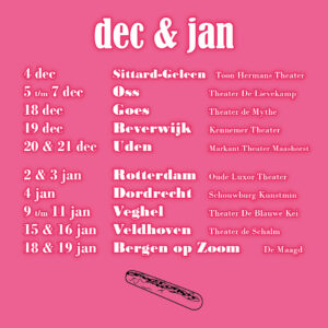 Christel de Laat Instagram - Speellijst 2024/2025! Nog een heel seizoen de voorstelling En door!?

Let op! Koop altijd je kaartjes via de officiële website van het theater, anders betaal je vaak veel te veel! 

Ieder theater bepaald zelf wanneer de verkoop van start gaat, dus hou zelf de website van jouw favoriete theater in de gaten!