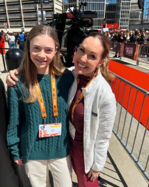Christi Paul Instagram - Today I’m in producer mode as my girl is taking over reporting duties for @wkyc3 at the #FinalFour 😃🙌🏼
Just waiting for @iowawbb & @gamecockwbb to get here! 
🏀
#RedCarpet #Family #womensupportingwomen #daughter #Grateful @marchmadnesswbb @ncaa #LetsGoGirls #Inspiring