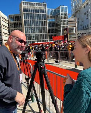 Christi Paul Instagram - Today I’m in producer mode as my girl is taking over reporting duties for @wkyc3 at the #FinalFour 😃🙌🏼
Just waiting for @iowawbb & @gamecockwbb to get here! 
🏀
#RedCarpet #Family #womensupportingwomen #daughter #Grateful @marchmadnesswbb @ncaa #LetsGoGirls #Inspiring