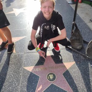 Christian Ganiere Instagram - Went to the #HollywoodwalkofFame and saw a bunch cool stars. But the best was seeing the star for the Epic #quentintarantino  He is such an Amazing Creator! #PulpFiction is a masterpiece ! I really hope to work with him someday. 
.
.
#hollywoodkids #actor #actorslife #Iam010 #IamNumberTen #iamnumber010 #strangerthings #strangernumbers #strangerthingsseason4 #strangerthings4 #actorgoals
