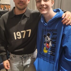 Christian Ganiere Instagram - Got to hang out with another AMAZING Cast mate @creationent #strangerconchi @dacremontgomery #billyhargrove Also known as my mom's favorite #PowerRanger Haha. He was super cool. He may not be a nice guy on the show, but he totally is in real life. 
.
.
#strangerthings #NumberTen #IamNumberTen #Iam010 #Hawkinslab #strangerthingsedit #strangerthingsedits 
#netflix #netflixseries #strangerthings4 #hawkinsnationallab #rainbowroom #strangerthingscast #upsidedown #elevenstrangerthings #dufferbrothers #strangerthingsfan #theupsidedown #hawkinsnationallaboratory #strangernumbers #hnl #christianganiere 
@strangerthings4.updates 
@strangerthings4.updates
@stranger4news
@strangerthingsnetfliix
@thestrangerhell
@strangerthingslab