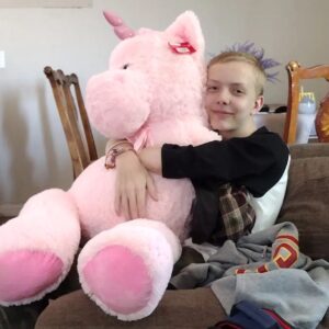 Christian Ganiere Instagram - Coolest birthday present ever!!! Huge thanx to my sister from another mother for this awesome unicorn plushie. I named her Lucy after my favorite dog :) #bestbirthdayever
