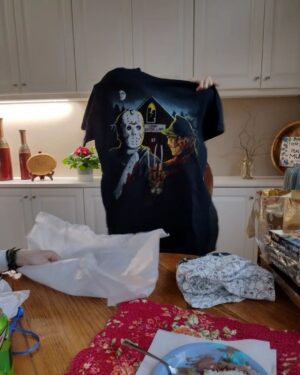 Christian Ganiere Instagram - Thank you everyone for the birthday wishes! You are all awesome!! Coolest presents I got were a case of @jello from my grandparents which I ate almost all of. The first five manga in the Demon Slayer series and a vintage Jason vs. Freddy Tshirt. 
.
.
#birthdayboy #bithdayparty #birthdaygift #happyburthdaytome #family #familytime #fun #love #grateful #gratefulheart