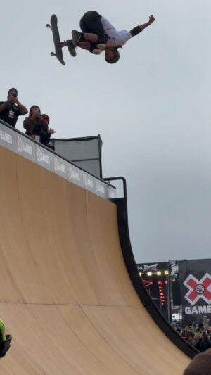 Christian Hosoi Instagram - “MOTO SHIBATA” PIONEERS A NEW TRICK TO THE WORLD @xgames VENTURA 2024 SKATEBOARDING VERT BEST TRICK COMPETITION TODAY!!! @motoshibata TEAM HOSOI REPRESENT!!!!! 🔥⚔️🔥 NO LONGER AN #NBD “FRONT FOOT IMPOSSIBLE LIEN 540” CONGRATS MOTO ON SHUTTING DOWN TODAYS BEST TRICK CONTEST!!! YOU ARE THE BEST OF THE BEST!!!!!!! 🏆🏆🏆