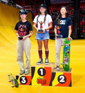 Christian Hosoi Instagram - CONGRATULATIONS ARISA!!!!! 🤙😎🔥SO PROUD OF YOUR ACHIEVEMENTS!!! @thvertalert PLACING 1ST IN VERT AND BEST TRICK w/ a SWITCH MCTWIST!!!! @arisa_trew WORLD CHAMPION STATUS 🏆🏆🏆 TEAM HOSOI REPRESENT!!! ROAD TO @xgames VENTURA!!! @hosoiskateboards 🔥⚔️🔥