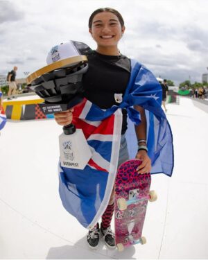 Christian Hosoi Instagram - WORDS CANT EXPRESS HOW HAPPY I AM FOR YOU @arisa_trew ON YOUR PERFORMANCE IN BUDAPEST!!! TEAM HOSOI OZ REPRESENT!!! A TRUE CHAMPION 🏆🏆🏆CONGRATULATIONS ON YOUR WIN AND YOUR PROGRESSION THAT HAS ELEVATED WOMENS SKATEBOARDING AND SKATEBOARDING AS A WHOLE! SWIPE FOR 🎥 VIDEO OF WINNING RUN!!! @hosoiskateboards @lvlupaus 🤙😎 GOD BLESS YOU AND YOUR FAMILY @arisa_trew ❤️✝️❤️