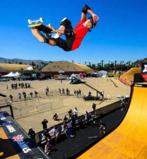 Christian Hosoi Instagram - “MOTO SHIBATA” IS FROM OSAKA JAPAN AND REPRESENTS STYLE FROM OUT OF THIS WORLD!!! 🌎🌏🌍 @motoshibata #TEAM #HOSOI #STYLE @hosoiskateboards @simplecity13 🔥⚔️🔥 @xgames Ventura 2024 #photo 📸?