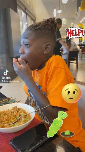 Christian Isaiah Instagram - Who remembers the baby that tried wasabi?  WASABI……HELP!!!! #wasabi #japanesefood #japaneseculture #japanesecuisine #culture #hiroshi #cancun  #garzablanca #garzablancaresort #garzablancaresidences #mexico #summervibes