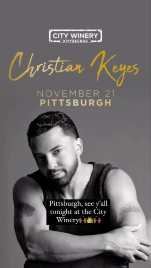 Christian Keyes Instagram - #Pittsburgh see y’all tonight at the #CityWinery 🙌🏾🔥👑 - there are still a few tickets available at the city winery website.