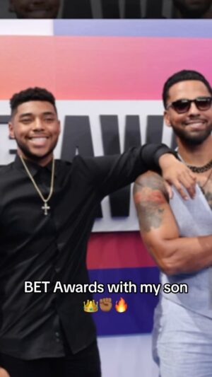 Christian Keyes Instagram - Had a great time with my son, #TheSequel at the #BETAwards ￼✊🏾👑🔥