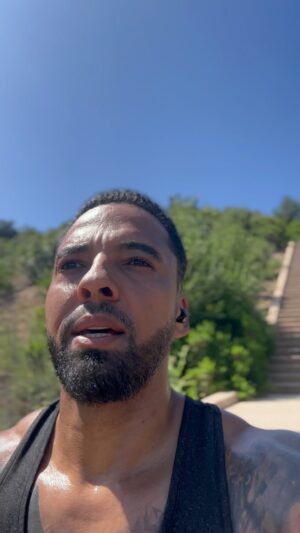 Christian Keyes Instagram - Grateful to get out and put some work in today. “Health is wealth… You gotta pay yourself.” ✊🏾👑 also grateful not to see any snakes today.😂 #health #fitness #wealth #christiankeyes #allthequeensmen