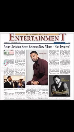 Christian Keyes Instagram - Huge thank you to the #LASentinal for a wonderful interview and article! #ChristianKeyes #UnderThatVeil #SoSweet #CookMyDinnerNaked #GetInvolved #AllTheQueensMen