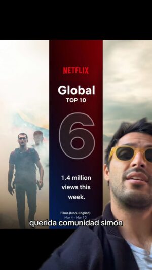 Christian McGaffney Instagram - 😱#6 DEL MUNDO!!! 😱

¡¡¡¡¡LO LOGRAMOSSSSS!!!!

Ya oficial en la página de Netflix, SIMÓN es la película #6 más vista EN EL MUNDO en la semana del 4-10 de marzo entre las películas que no son en inglés con 1.4 millones de visualizaciones! Todo esto solamente estando en Netflix en Latinoamérica y España!

Este es de los mayores logros que ha alcanzado nuestra película!!!

Gracias a todos los que han estado viendo SIMÓN, están ayudando a que nuestra historia llegue al resto del mundo!!!

________

⬇️ PARA QUIENES NO LA TIENEN EN NETFLIX ⬇️

Pueden ver la película en SIMONMOVIE.COM

(Todos los países fuera de Latinoamérica y España)