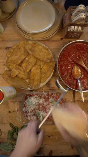 Christian Petroni Instagram - throwback to a cross between traditional & NY style eggplant parm @ellasnashville @petronifoods