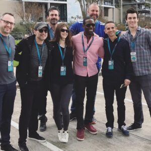 Christian Slater Instagram - #superbowl51 off to a great start with @sterlingkb1 @alexannadaddario and Jon Hamm, the only one of us consistently able to look into the correct camera.