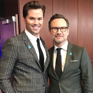 Christian Slater Instagram - Can you tell that I had a great time at the GLAAD awards? Thank you @glaad for inviting me to present with @carlychaikin, thank you @helloross for the hug, thank you @brooklyntailors for proving that my wife was right when she told me I should buy a green suit, and most of all thank you @rosie @therealdebramessing and Billy Porter, gifted artist and deserved winner of the Vito Russo award, for the uplifting and inspirational words charging us to be better humans and stronger allies. Thank you for letting me be part of such a special evening.
