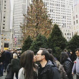 Christian Slater Instagram - At Rockefeller Center with my lovely wife.