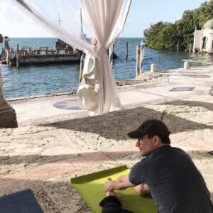 Christian Slater Instagram - Sunday yoga with the family.