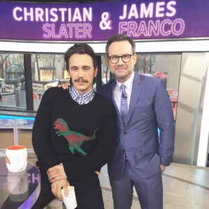 Christian Slater Instagram - Co-hosted the Today show with my favorites @tamronhall and @dylandreyernbc and talked with @jamesfrancotv about our roles as dueling porn producers in @kingcobraofficial! Wearing @calvinklein @prada styled by @theadamballheim #todayshow