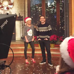 Christian Slater Instagram - Laughing with @kellyripa during commercial breaks on @livekelly Christmas Special. Had a great time cohosting and meeting @therockettes. Happy holidays!