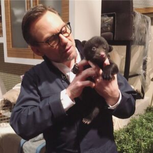 Christian Slater Instagram - Eternally grateful to @kellyripa for introducing me to this guy today on @livekelly. I couldn't bear to let him go.