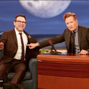 Christian Slater Instagram - Here is a picture of Conan touching my nipple. I may look confused, but it was consensual. Thanks for having me on, @teamcoco!