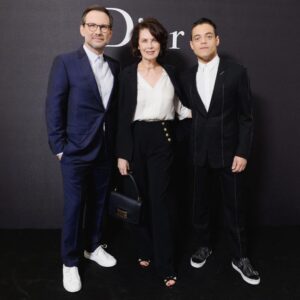 Christian Slater Instagram - Congrats to @Kris_Van_Assche and @diorhomme on the innovative presentation at Grand Palais. And thank you for joining me, @daylehaddon! I'm so happy you were my date. #diorhomme #pfw