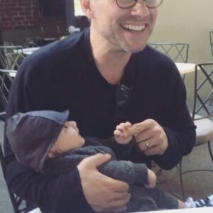 Christian Slater Instagram - Got to hang out today with my agent's new addition. We were speaking in tongues!