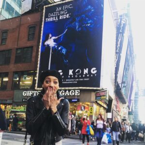Christiani Pitts Instagram - Young queen, dream big! Using this photo to remind myself and anyone who needs it..... OUR 👏🏾 WILDEST 👏🏾 DREAMS 👏🏾 ARE 👏🏾 OBTAINABLE!!!!!!! Keep working, keep grinding, keep dreaming. God is great, as are we! 
#DreamBig #Billboard #TimesSquare #MamaLook #MyNieceTookThis #SheNowKNOWSshecanbehere #KingKong #Broadway #NYC #NeverGiveUp #BlackGirlMagic