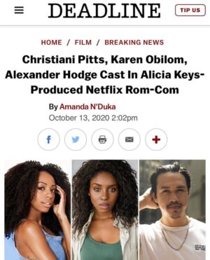 Christiani Pitts Instagram - This is insane and God is good. Grateful to get a chance to make people laugh in times like these. @netflix Thank you @sherifaye @lionbreeder @buchwaldtalent @authenticmgmt. Y’all are the real MVP’s. #Netflix #RomCom
